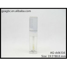 Moderne & leeren Kunststoff Quadratum Lip Gloss Tube AG-DSLK316, AGPM Kosmetikverpackungen, benutzerdefinierte Farben/Logo